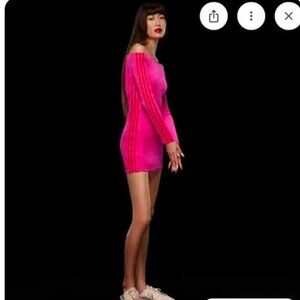 Adidas Ivy Park velour pink dress , size M